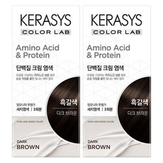 KERASYS 蛋白霜染髮劑 120g, 2盒, 深棕色