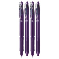 ZEBRA 斑馬牌 Clip-on Slim Soft 3C 3色筆 0.7mm, 深紫色, 4個