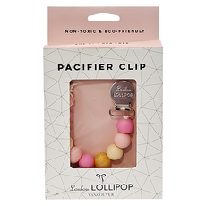 Loulou Lollipop 加拿大繽紛串珠奶嘴鍊 無毒環保, 3個月以上, 公主粉, 1個