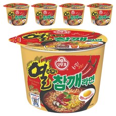 오뚜기 열려라참깨라면 용기 110g, 5개