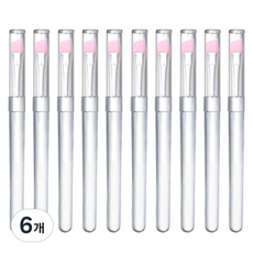 퍼니네일 실리콘 브러쉬 사선형 10p KN-B305, 6개, 핑크(KN-B3053)