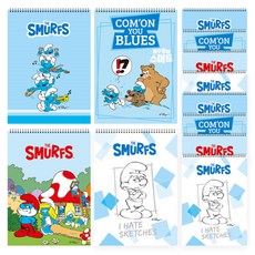 YOUNGART 藍色小精靈 The Smurfs 繪圖本24張10入組, 混色, 1套