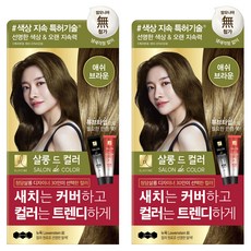 엘라스틴 살롱 드 컬러 앤 새치 염색 크림, 애쉬브라운, 2개