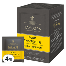 테일러 오브 헤로게이트 퓨어 캐모마일 허브차 티백, 20개입, 4개, 1.5g