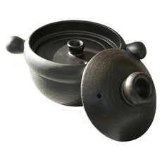 雙蓋拳頭石鍋電飯鍋瓦鍋黑色