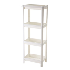 加高多層置物架 PP材質 防滑穩固, 105 x 36 x 23cm, 白色, 4層