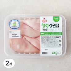 마니커 무항생제 인증 청정강원닭 가슴살 (냉장), 2개, 600g