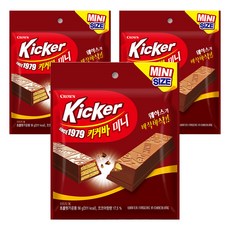 CROWN 皇冠 Kicker迷你巧克力威化棒, 56g, 3袋