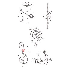 永久紋身貼 85*150mm, 1個, W-0731