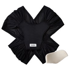 코니 아기띠 오리지널 AirMesh + 헤드서포트, 블랙
