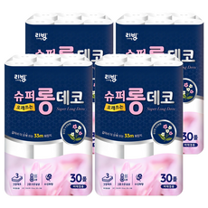 Living SOFT TISSUE 3層超長印花捲筒衛生紙, 33m, 30入, 4個