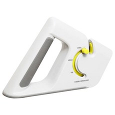 GELLIS 鵲利仕 北歐設計款 四段式磨刀器 適用於水果刀/菜刀/牛排刀/三德刀/剪刀 安全穩健 時尚簡約, 白色 + 黃色, 1個