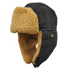겨울 방한 양털 귀돌이 군밤 보온 털 모자, 블랙