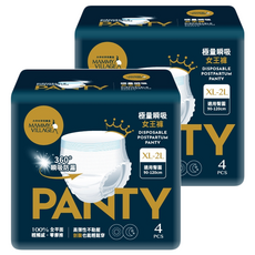 MAMMY VILLAGE 六甲村 極量瞬吸女王褲 產後用 免黏貼 加強高分子吸收體 全能安心防漏, XL-2L, 4件, 2包