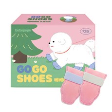 베베페페 강아지 고고슈즈 일회용 산책 신발 72p, 핑크, 1개