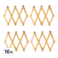 블럭마트 원목 걸이형 다용도 도어후크, 16개