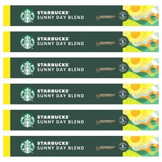 스타벅스 써니데이 블렌드 by 네스프레소 캡슐커피, 5.6g, 10개입, 6개