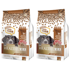 HEALTHYERA 健康紀元 挑嘴犬專用配方乾飼料，牛肉口味，1kg, 牛肉, 2袋