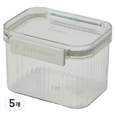 HANSSEM 食品級保鮮盒 透明, 5個, 保鮮盒 700ml