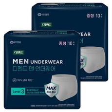 Depend 利清爽 男士專用成人紙尿褲 纖薄款, 10入, 2個, 中型