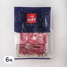 하이포크 돼지고기 앞다리 찌개용 (냉장), 500g, 6팩