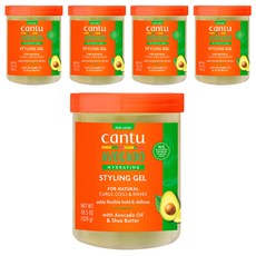 cantu 酪梨保濕定型凝膠 無酒精, 524g, 5罐