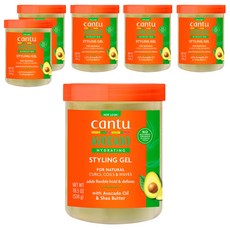 cantu 酪梨保濕定型凝膠 無酒精, 524g, 6罐