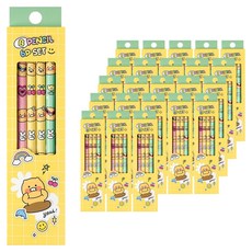 아이콘스 카카오프렌즈 세이치즈 연필 B 3종, 혼합색상, 144개