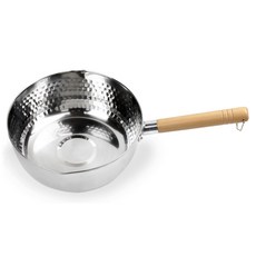 QUEEN SENSE Hekins 電磁爐 IH 不鏽鋼錘紋單柄鍋, 銀色, 1個, 18cm