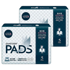 MAMMY VILLAGE 六甲村 加大型產褥看護墊 超大面積 高吸力, 90*60cm, 5枚, 2包