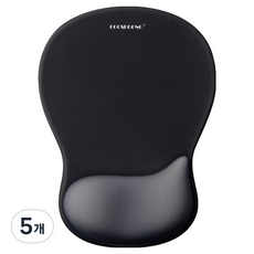 쿠슝 손목 보호 받침대 마우스 패드 DOW177, 10 오닉스 블랙, 5개