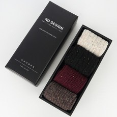 NO DESIGN 保暖羊毛襪禮盒 4件組 + 禮物盒