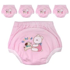 JB DESIGN 嬰幼兒學步尿褲 內褲型 M 兔子, 兔子粉, 5件