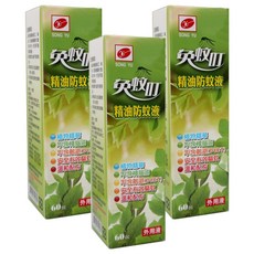 松裕 免蚊叮精油防蚊液, 60ml, 3瓶
