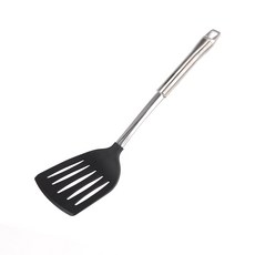 PADERNO 不鏽鋼把柄濾油尼龍方形鍋鏟, 黑色