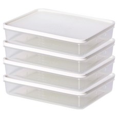 씨밀렉스 냉장고 냉동실 보관 정리 용기 화이트 1100ml, 4개입, 1개