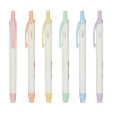 TEMPO 節奏牌 自動螢光筆六色組 可換筆芯, 柔和色, 2組