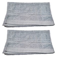 來福牌HS0524緞條素色毛巾(灰藍)34*79CM 88G 2入組-柔軟吸水親膚, 灰藍色, 2入