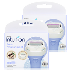 인튜이션 퓨어 너뤼시먼트 여성 제모기 코코넛 면도날, 3개입, 2개