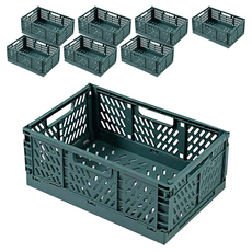 마이닝 다용도 접이식 밀크 수납 폴딩박스, 딥그린, 8개