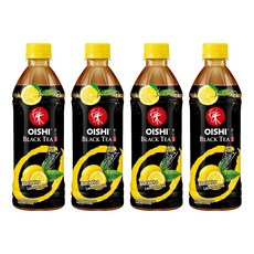 oishi 綠茶飲料 檸檬紅茶, 500ml, 4個