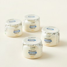 상하목장 유기농 인증 그릭요거트 플레인, 80g, 4개