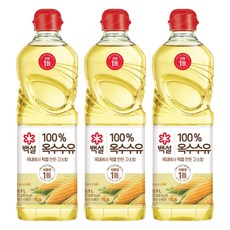 CJ BEKSUL 白雪 玉米油, 900ml, 3個