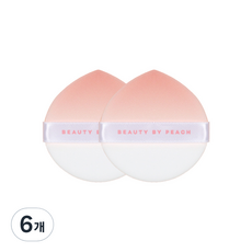 桃子蜜桃靠墊粉撲, 6個