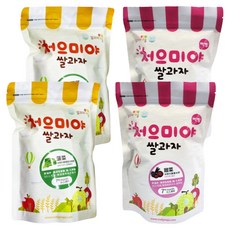 Ssalgwaja 米餅村 寶寶糙米圈圈 菠菜2包 + 米餅甜菜2包, 波菜 + 甜菜, 4包, 40g