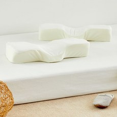 리브맘 프리미엄 3D 메모리폼 베개 2p + 커버 2p 세트, 메쉬베이지, 2개