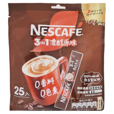 NESCAFE 雀巢咖啡 三合一 濃醇原味, 15g, 25包, 1袋