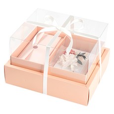 뮤니드 그레이스 쇼케이스 리본 용돈 선물상자 + 용돈봉투, 핑크(선물상자), 아이보리(리본), 1개