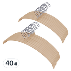 Nature Living 防滑塗層針織T恤上衣衣架, 淺褐色, 40個
