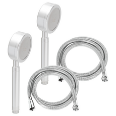 Jb JEIL BATH 鋁合金蓮蓬頭+淋浴管2.5m組, 2組, 銀色